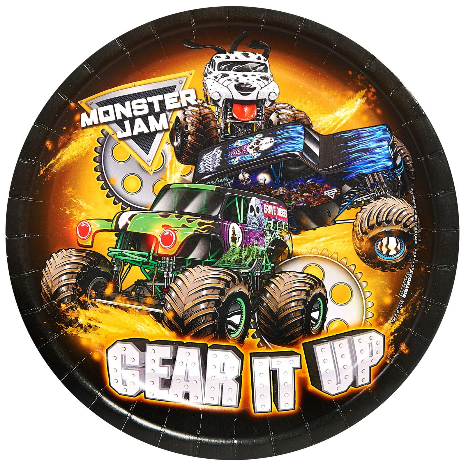Monster Jam 9' Dinner Plates (8 Count)