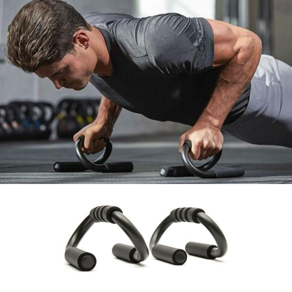 Builds Arms FFO Metal Push up Bar with Foam Grips on Handles Chest and Shoulder Strength Back No Slip Pad on Pushup Stands - Perfects Push ups Calisthenics Great for P90X Workouts CrossFit 