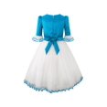 thumbnail image 2 of Robe Fille Bleue Mermaid Princesse Tulle Évasée 10 Ans, 2 of 8