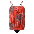thumbnail image 6 of Itsame Beach Women's Swimsuits Sets, Printed 1 Piece Swimsuits Red, 6 of 8