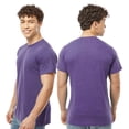 thumbnail image 5 of Crown Craze® Unisex Crewneck T-Shirts 65/35 Polyester/Ring-spun Cotton Plain Short Sleeve Tee Shirts (Heather Denim, M), 5 of 8