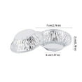 thumbnail image 3 of THLKIF 50-Pack Disposable Aluminum Foil Tart Pans, 2.76 Inch Round Baking Cups and Molds for Cupcakes, Tarts, Pudding, and Mini Pies, Easy Cleanup, 3 of 7