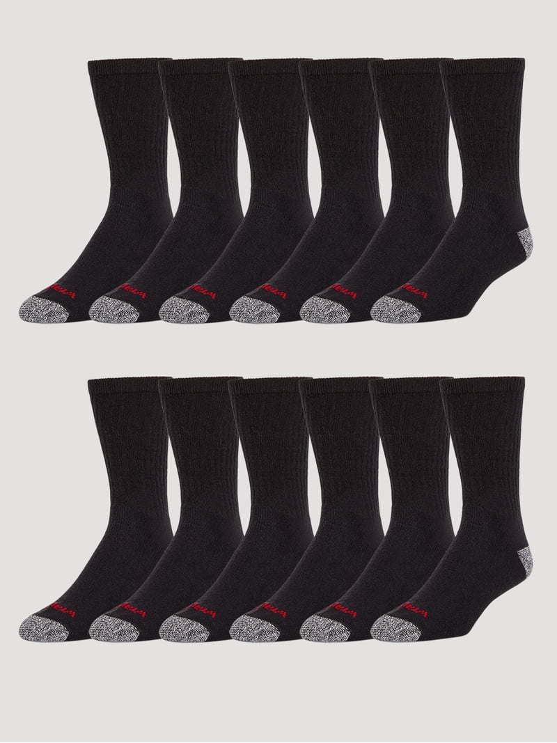 Wrangler, Cushion Crew Work Socks, 12 Pack, Men's Durable Crew