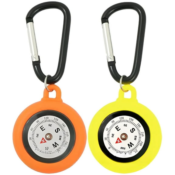 GJX 2Pcs Compass Hiking Survival,Scratch-Resistant Performance Compass,High Stability Compass for Kids,Colormixing1