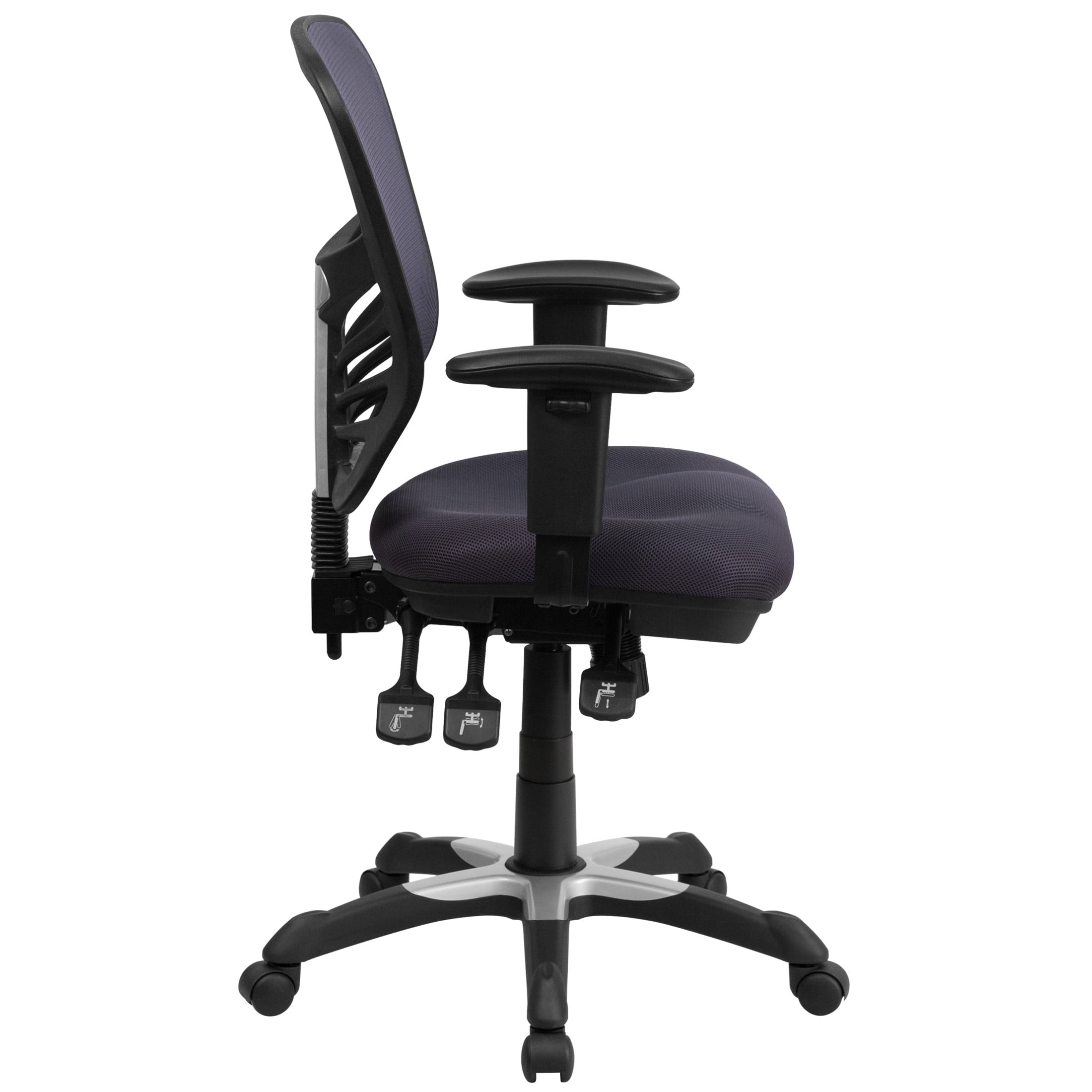 Flash Furniture Nicholas Ergonomic Mid-Back Swivel Office and Gaming Chair, Dark Gray