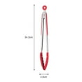 thumbnail image 3 of Yeacher Pinces de Cuisine en Silicone, Pinces de Service pour la Cuisson, Résistantes à la Chaleur Élevée jusqu'à 230掳C, Pinces Alimentaires en Métal en Acier Inoxydable avec Embouts en Silicone Antiadhésifs (16 Pouces, Rouge), 3 of 8