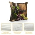 thumbnail image 4 of Nawypu  Throw Pillow Cover,Green Grapes,Red Wine and Cork Stopper,Wooden Floors,Durable Decorative Pillowcase,Modern Holiday Pillowcase for Couch Car Living Room, 4 of 5