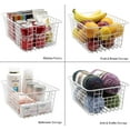 thumbnail image 4 of Sorbus Metal Wire Storage Baskets, Kitchen Pantry Organizer - Storage Bins for Home, Bathroom, Laundry Room, Closet Organization (4-Pack, White), 4 of 7