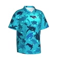 thumbnail image 2 of Fotbe World Turtle Day Hawaiian Shirt for Men Unisex Summer Beach Casual Short Sleeve Cotton Linen Button Down Shirts-Small, 2 of 9