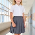 thumbnail image 2 of Leey-World Girls Pleated Uniform Skirt with Shorts, Athletic Tennis Skirts for Girls, Toddler Skort(Grey,14-15 Years), 2 of 4