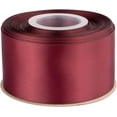 thumbnail image 1 of GFDYREE 2" Inch Double Faced Satin Ribbon Burgundy Solid Polyester Craft Ribbon - 25 Yards Perfect for Gift Wrapping, Crafts, Wreath, Wedding Party Ceremony Decoration, Floral Arrangement, S, 1 of 7