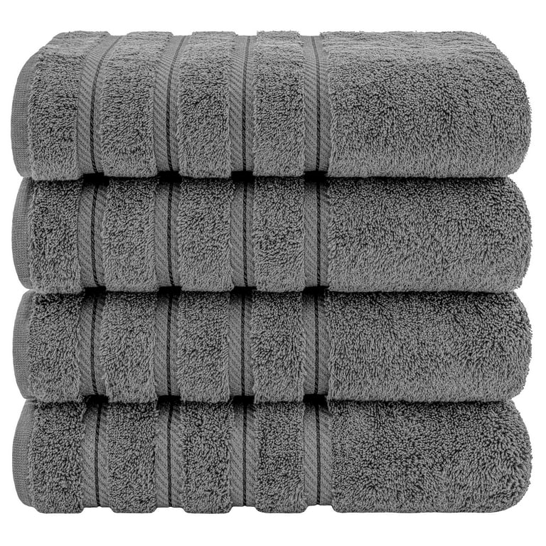 American Soft Linen American Soft Linen Washcloth Set 100% Turkish Cotton 4  Piece Face Hand Towels for Bathroom and Kitchen - Dark Gray Edis4WCGriE68 -  The Home Depot