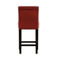 thumbnail image 2 of Weston Home Arica 24" Faux Leather Counter Height Stool, Set of 2, Red, 2 of 6