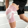 thumbnail image 4 of Kids Sports Knee Pads, Thick Padded Breathable Knee Sleeve Protector, Shock‑Absorbing Knee Guard for Basketball Running Cycling Outdoor Sports for Children(Pink,S), 4 of 5