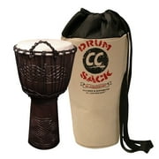 Sawtooth Tribe Series 12" Hand Carved Congo Design Rope Djembe with Drum Sack Carry Bag