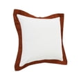 thumbnail image 2 of 20" X 20" White And Cinnamon 100% Cotton Geometric Zippered Pillow, 2 of 5