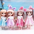 thumbnail image 4 of Babysbule 6 inch Mini Doll with 13 Movable Joints and Changeable Outfit Girl Toy, 4 of 7