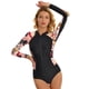 thumbnail image 3 of Traje de baño sexy de verano para mujer, traje de baño de mujer con protección solar, traje de surf de manga larga, 3 of 6