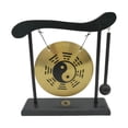 thumbnail image 3 of Gong Ornament, Gong Bell Wind Chime, Art Brass Desktop Gong, Feng Shui Bagua Chinese Copper Gong Wind Gong con soporte para oficina decoración del perfecl Mini gong chino, 3 of 8