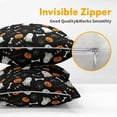 thumbnail image 3 of Halloween Throw Pillow Covers 18X18 Inch Set of 2 Boo Cute Ghost Orange Pumpkins Bat Web Decorative Black Pillow Cases Holiday linen Cushion Cover for Home Sofa Porch Outdoor Decor, 3 of 6