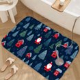 thumbnail image 3 of 1pc Christmas Pattern Absorbent Non-Slip Bathroom Thickened Flannel Rug Decor,Soft,Quick Drying,Suitable For Indoor/outdoor Use,Bathrooms,Bedrooms,Kitchens,Terrace,Laundry Rooms,16"x24", 3 of 9