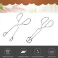 thumbnail image 5 of Pinzas de tijera para barbacoa de 2 piezas, pinzas de comida para barbacoa de 25,3x9,3 cm, pinzas de tijera de cocina, acero inoxidable, para cocina casera, restaurante, Hotel, barbacoa al aire libre esquí esquí Gafas de esquí, 5 of 5