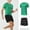 A Army Green, variant on Timoontee Men's Lightweight Tracksuits Summer 2 Piece Sets Short Sleeve Crewneck Shirts with Elastic Waist Shorts Casual Sweatsuits for Hiking Running Workout Etc Black M