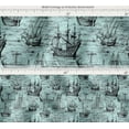 thumbnail image 4 of Tissu Taffetas Imperméable d'Extérieur par 3 Yard - Soimoi Imprimé Océan Bleu / Résistant aux UV / Idéal pour Housses de Coussins, Imperméables, Rideaux de Douche et Plus / Largeur 56 Pouces, 4 of 7