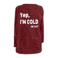 thumbnail image 4 of Lovskoo Women's Fuzzy Fleece Sweatshirt Pullover Tops Crewneck Long Sleeve Pocket Printed Winter Thick Warm Plush Top Claret, 4 of 5
