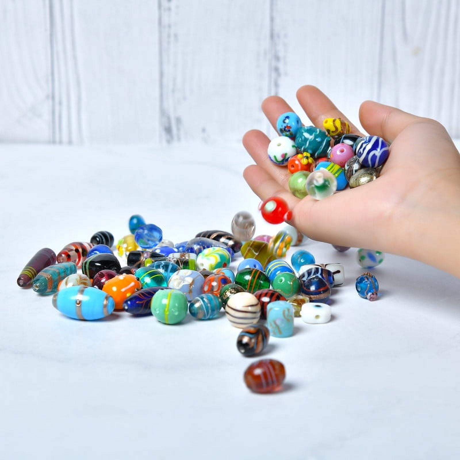 Craft Attic 1 Lb Bag of 200 Assorted Glass Beads for Necklaces