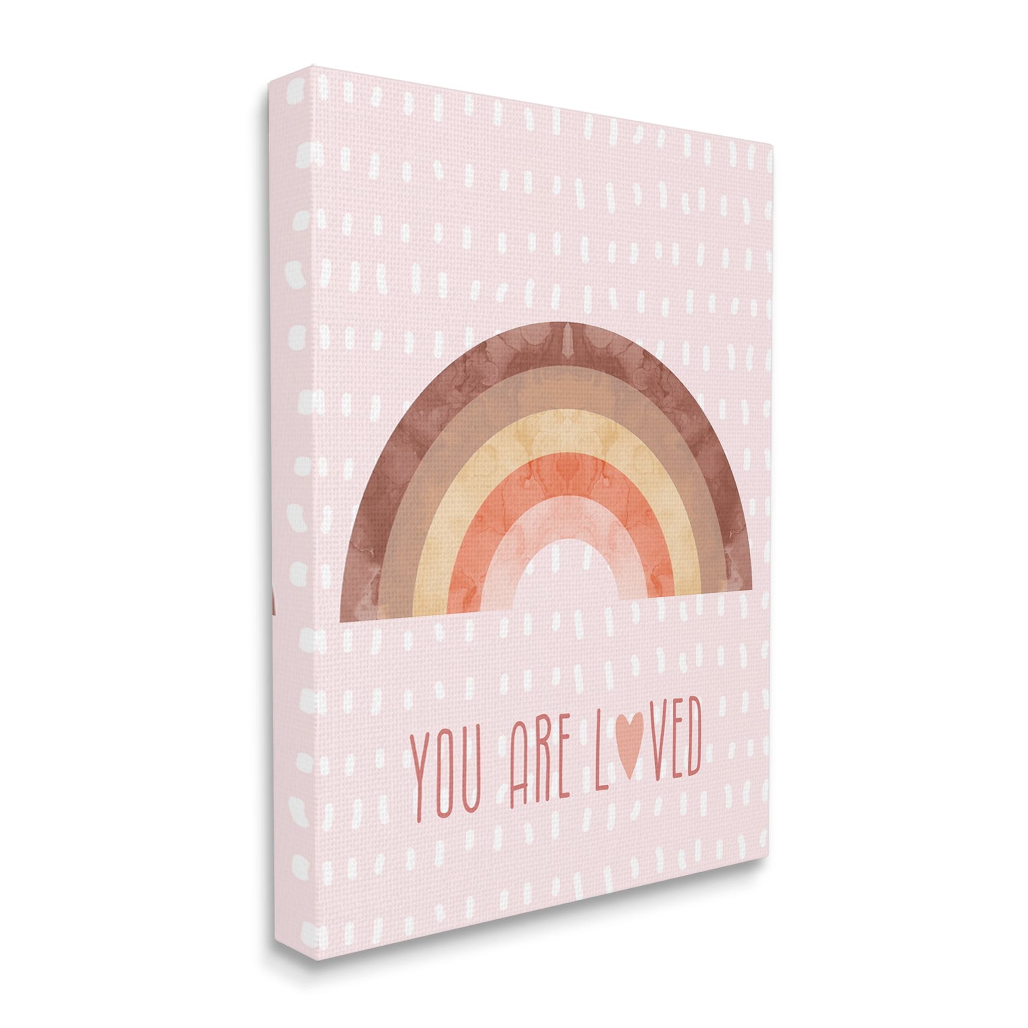 Stupell Industries You Are Loved Patterned Landscape Painting Gallery Wrapped Canvas Art Print Wall Art, 24 x 30