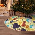thumbnail image 5 of Fotbe Musical Instruments Pattern Christmas Tree Skirt, Tree Skirts Plush Christmas Decorations, Christmas Tree Skirts Xmas Decorations Holiday Party Decor-48", 5 of 6