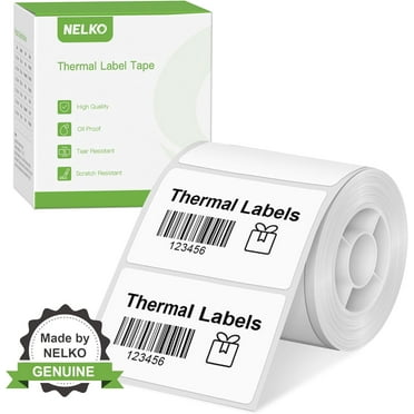 Nelko Thermal Labels for Nelko PM220 Label Maker, 2'' x 1.18'' (50x30mm) Thermal Sticker Label, Waterproof, Multi-Purpose Label Tape, 1 Roll of 230 Self-Adhesive Thermal Paper (White)
