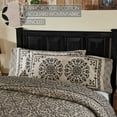 thumbnail image 3 of VHC Brands Custom House Black & Tan Jacquard King Pillow Case Set of 2 21x40+4, Cotton Pillow Case, Country Covers for Pillows, Custom House Collection, Rectangle 21x44, Natural, 3 of 5