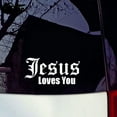 thumbnail image 3 of SPRING PARK Jesus Love You Letters Reflective Car Vehicle Body Window Decals Sticker Decor, 3 of 6