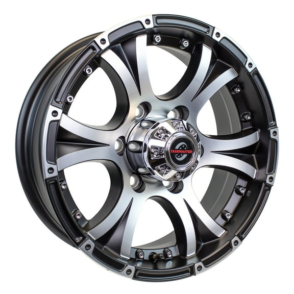 eCustomrim Aluminum Trailer Rim 16 Inch 16X6 6 Lug On 5.5 Inch Black Wheel