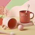 thumbnail image 4 of Plastic Water Cup Cartoon Brushing Cup Cute Cartoon Wash Cup Household Mouthwash Cup Water Cup, Pineapple Orange, 4 of 6