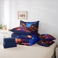 thumbnail image 6 of Feelyou Tokyo Streetscape Bedding Comforter Set 7pcs, Vintage Japanese Style Queen Bedding Sets, Teens Kids Boys Girls Reversible Queen Sheet Sets, Microfiber Bedroom Decor, 6 of 8