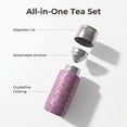 thumbnail image 3 of KSISE Mini Pure Titanium Insulated Water Bottle | Chinese Style Ice Crack Pattern Tea Thermos | Magnetic Lid & Tea Filter | Portable Pocket Size | Ideal for Travel & Gift, 3 of 6