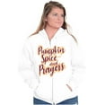 thumbnail image 3 of Cute Fall Pumpkin Spice and Prayers Womens Plus Size Graphic Zipper Hoodie Brisco Brands 4X, 3 of 5