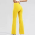 thumbnail image 6 of Uaswgudfs Women's Flared Yoga Pants with Squat-Proof Fabric – Breathable Gym Leggings for Athleisure & Workouts Yellow M, 6 of 8