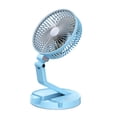 thumbnail image 1 of Cateissary Cabezal de ventilador de que sacude 8.5W DC 2A / 5V Velocidad del viento Enfriador de aire silencioso Suministro de oficina Accesorios para electrodomésticos 2600mA Azul, 1 of 6