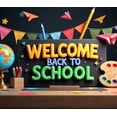 thumbnail image 4 of LUUFILx Colorful Welcome Back to School Banner Backdrop Background Party Decorations for Classroom Entrance School Event Photo Booth Supplies, 4 of 8