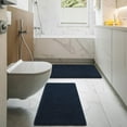 thumbnail image 6 of DweIke Chenille Bathroom Mats With Non-Slip Backing Machine Washable Indoor Durable Rug 24"x60",Navy, 6 of 6