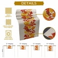 thumbnail image 6 of Table Runner Dresser Scarves 36 Inch Long,Autumn Thanksgiving Orange Maple Leaf Linen Dining Table Runners Vintage Linen Texture Tabletop Scarf for Wedding Holiday Party Kitchen, 6 of 9