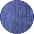 thumbnail image 1 of Ahgly Company Machine Washable Indoor Round Abstract Blue Contemporary Area Rugs, 3' Round, 1 of 4