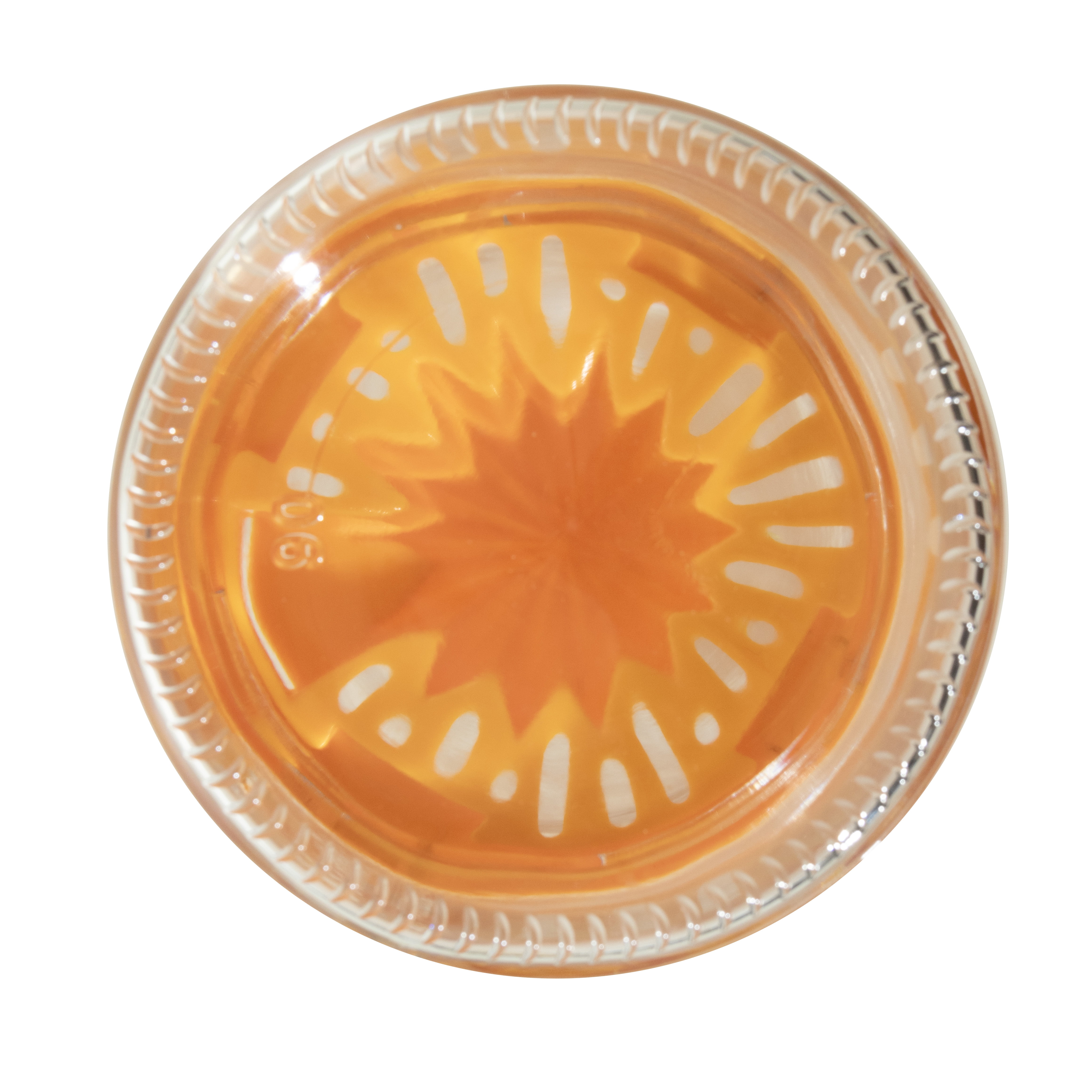 Mainstays 10 Ounce Top Glass and Plastic Citrus Juicer Orange