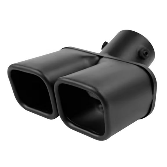 Inlet 63mm Dual Outlet Car Exhaust Tip Stainless Steel Black Exhaust Tips Muffler Tail Double Pipe Tube Tips