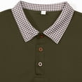 thumbnail image 6 of Men's Shirt for Casual Wear with Lapel Button Short Sleeve Design Men’s Top Smart Leisure Fashion Attire for Everyday Use Green L, 6 of 8