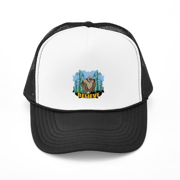 CafePress - Believe In Bigfoot 3 - Adjustable Unisex Printed Trucker Hat with Mesh Back